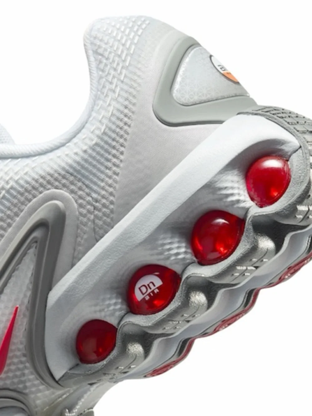Nike Kids White & Gray Sneakers with Red Accents